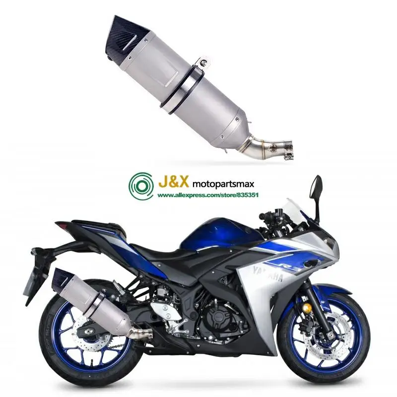 MT-03 MT03 мотоцикл глушитель трубы среднего звенья трубы Escape для YAMAHA YZF-R3 R3 R25 R30 слипоны
