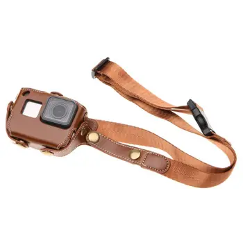 

PU Leather Camera Bag Protective Cover Case for GoPro Hero 7/6/5 Black Camera D08A