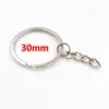 Porte-clés plaqué en 3 couleurs, anneau rond fendu de 50mm de Long, vente en gros, 20 pièces/lot ► Photo 2/6