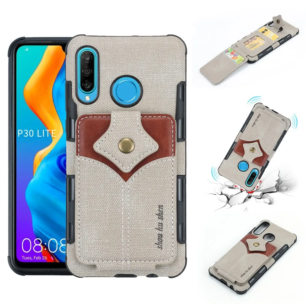 Чехол для huawei P30, чехол для huawei P30LITE P30 PRO, классический флип-кошелек, чехол s держатель для карт, чехол для телефона, чехол