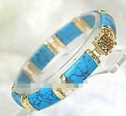 &gt&gt&gt&gt&gtExquisite Fashion New Women Men Gold Plated Turquoise Link Bracelet | Украшения и аксессуары