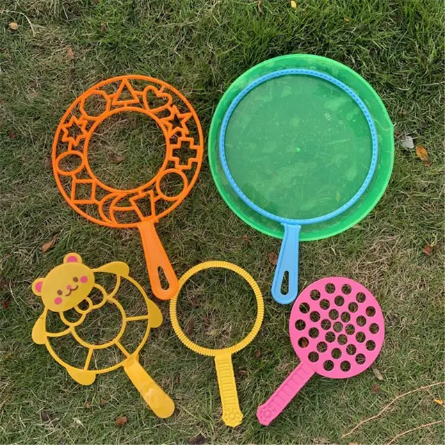 6PCS/set Jumbo Colorful Bubble Wand Bubble Blower Toy Set For Kids Summer Outdoor Fun 7IN 2