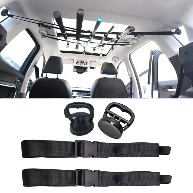 Car Fishing Rod Rack Holder Strap Storage Vehicle Rest Belt Carrier Tackle  Tools