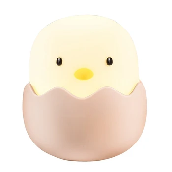 

Silicone Night Light Led Bedside Lamp Chick Rechargeable Dimmable Desk Atmosphere Warm Yellow Light