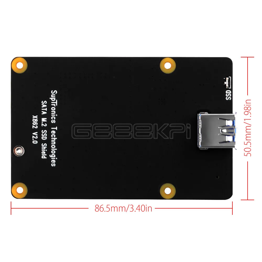 Geeekpi Raspberry pi X862 M.2 Ngff 2280 Sata Ssd Placa de Expansão com Usb 3.1 Jumper para Raspberry pi 4b Modelo b - Imagem 2