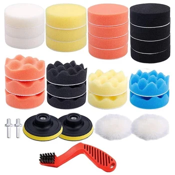 

Big deal 32 Pcs Car Polishing Pads Kit, Car Foam Compound Drill Buffing Sponge Washing Pads Polishing Waxing