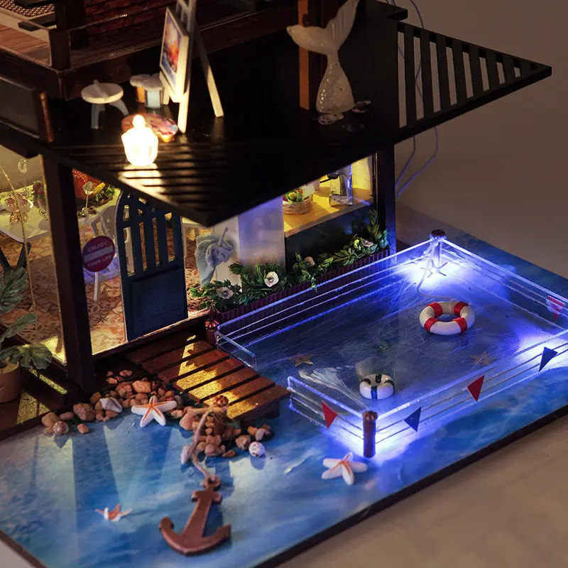 

Well All Celebrity Style DIY Hut Valencia Creative Assembled for Making House Model Villa Handmade Toy Women's