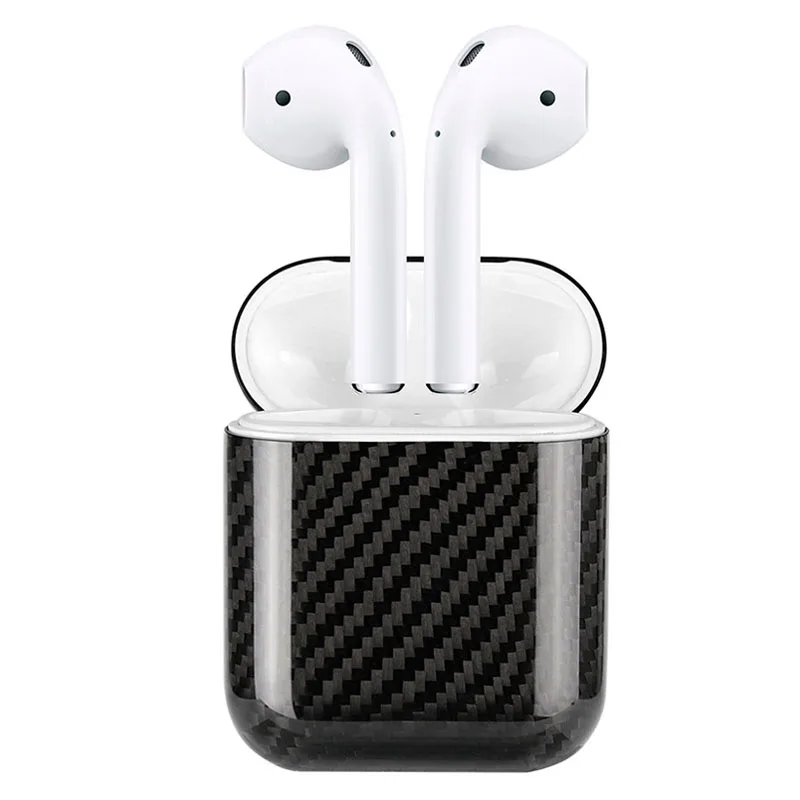 Чехол для наушников для AirPods Apple AirPods2 Беспроводная bluetooth-гарнитура защитный чехол из углеродного волокна