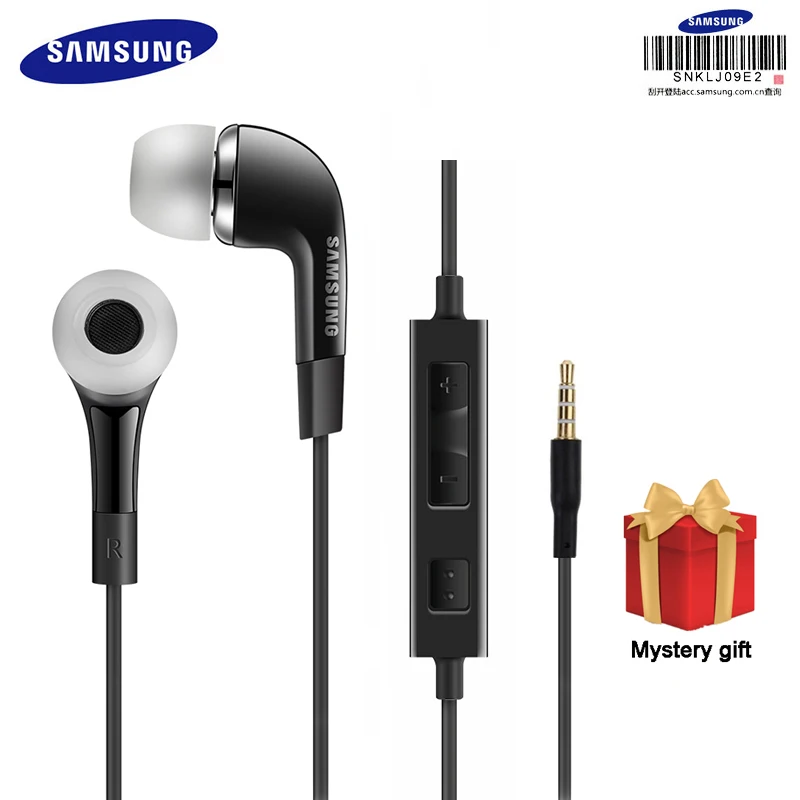 Samsung-auriculares intrauditivos EHS64, cascos con cable de 3,5mm, Color negro y blanco, con micrófono y altavoz, para Galaxy S8/S8Plus S9/S9Plus