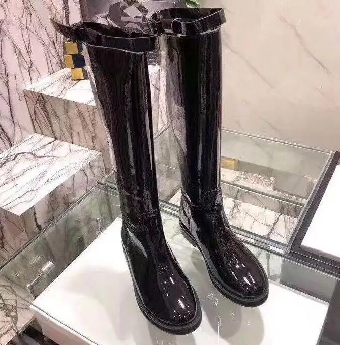 Сапоги в стиле милитари; женские сапоги до колена; Botines Mujer; коллекция года; Botas Mujer; зимняя обувь; женская обувь; bota Feminina Zapatos De Mujer - Цвет: As Pic