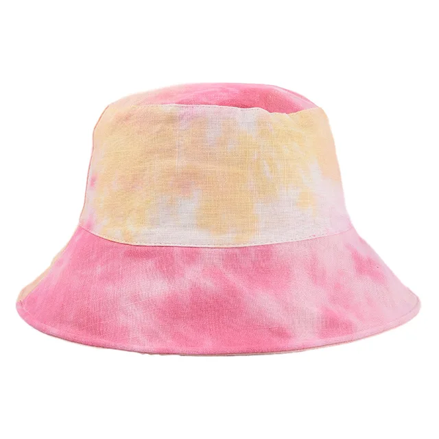 HOAREE Pink Women Tie Dye Bucket Hat 