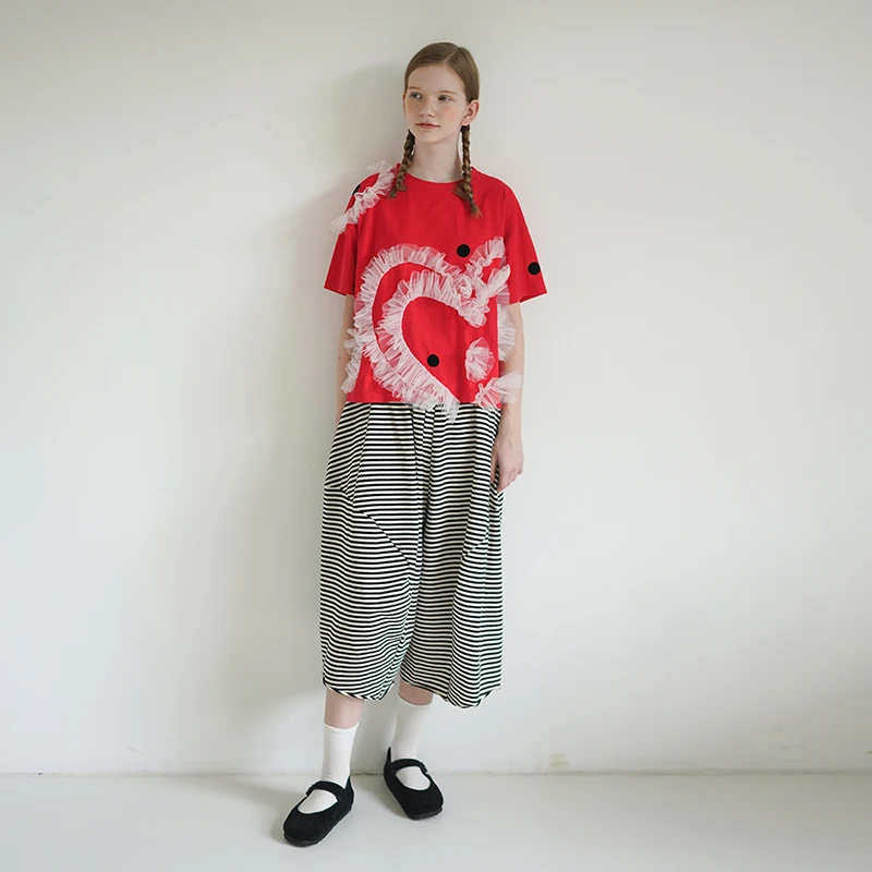 imakokoni red polka dot loose large size original