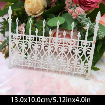 

2020 Yard Fence Cutting Dies Patterned Castle Fence Dies Stencil for DIY Scrapbooking Card Decorative Door Dies