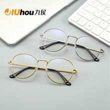 Синий светильник, очки в ретро-стиле, металлическая оправа, анти-синий луч, компьютерные очки, женские винтажные мужские круглые очки, оправа, очки