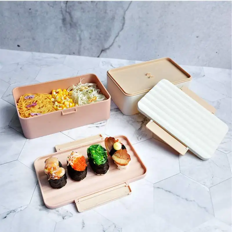 

900ML High quality Lunch Box With Chopsticks Leak Proof Picnic Meal Prep food Containers Student Bento Boxes lunch box for kids