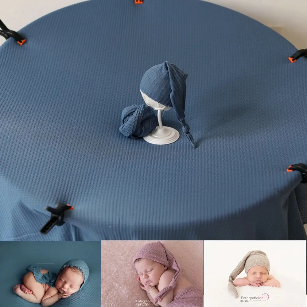 

1.5M Newborn Photography Props Wrap + Hat Backdrops Set Accessories Baby Photo Booth Props Fotografia Background Flokati Newborn