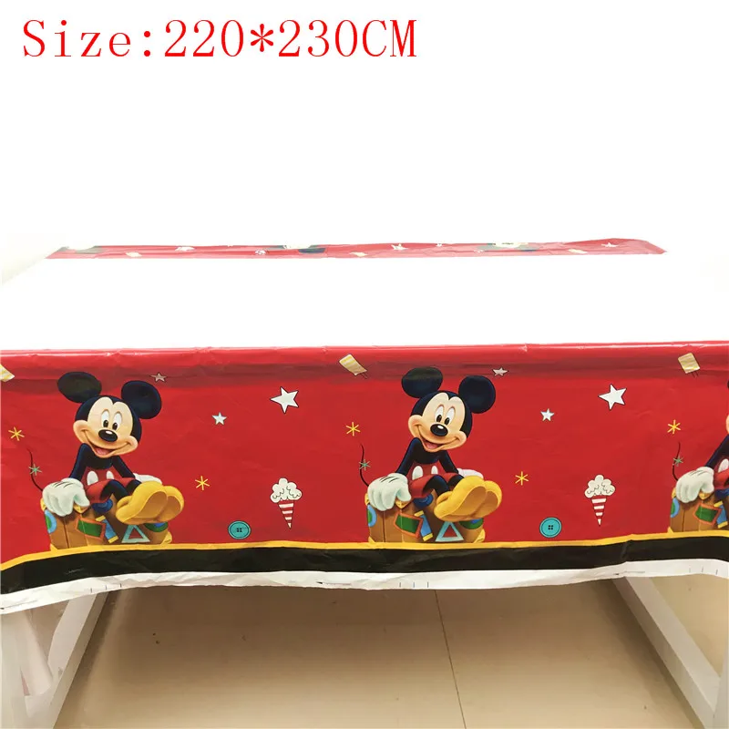 1 шт. Disney Микки Мауса и Мышь 220*230 см Детские День рождения одноразовые Tablecover