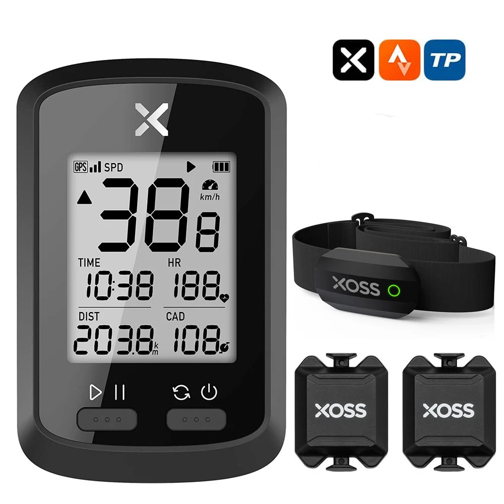 XOSS G Plus Wireless Bicycle Speedometer GPS Bike Computer 1.8in