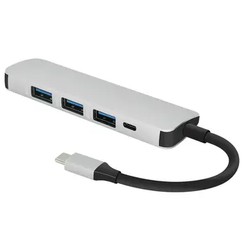 

Type-C To Usb3.0 Hub Converter For Macbook Hub Type-C Hub Docking Station To Hdmi Hub Adapter For Portable Tf Card Reader