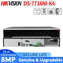 Hikvision DS-7716NI-K4 Международная английская версия 16CH NVR 4K 4 SATA, H.265 поддержка NVR до 8MP ip-камеры