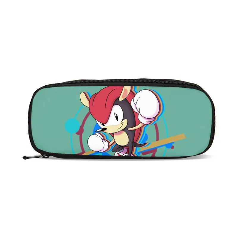 Для мужчин кошельки Sonic зубная щётка Футляр чехол с рисунком из аниме Sonic зубная щётка в виде ежа Карандаш чехол мультфильм канцелярские товары ручка кошелек хранилище "Ланч Бокс" детские школьные принадлежности - Цвет: Зеленый