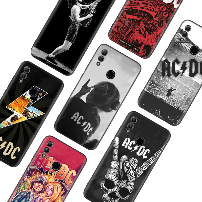 ACDC рок Angus Молодежная черная крышка чехол для телефона для huawei Y9 Y5 Y6 Y7 Honor 10 9 Lite 9X8X8 S 8A фотоаппаратов моментальной печати 7S 7A 10i 20i V20 Coque Кепки