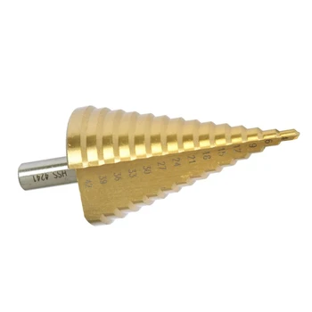 

Step Drill High Speed Steel Titanium Cone Bit Hole Metal Tool Cutter 4-42mm Part