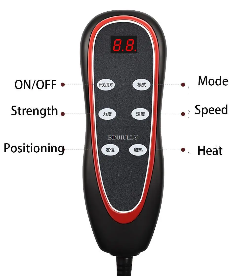 Heating cushion Whole body electric massage pad Multifunctional household massage mattress Cervical spine waist back massager 3