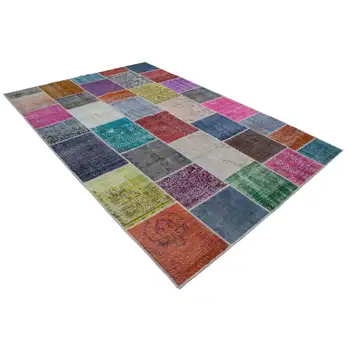 

205x300 Cm Multicolor Handmade Patchwork Rug-7x10 Ft