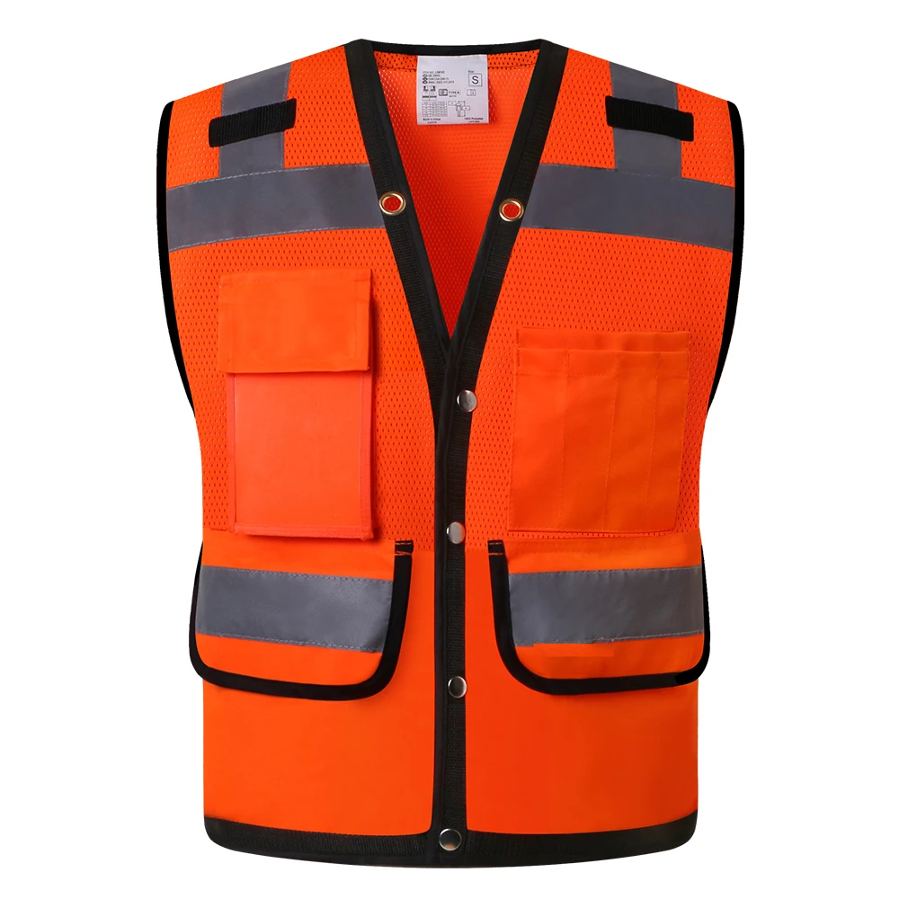 Safety Vest High Visibility Mesh Reflective Vest with Pockets for Men & Women reflective safety vest