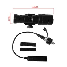 Mini lampe de poche tactique M300 M300B, lampe de poche de reconnaissance, lumière d'arme à mode unique avec interrupteur de pression, pour la chasse et la randonnée
