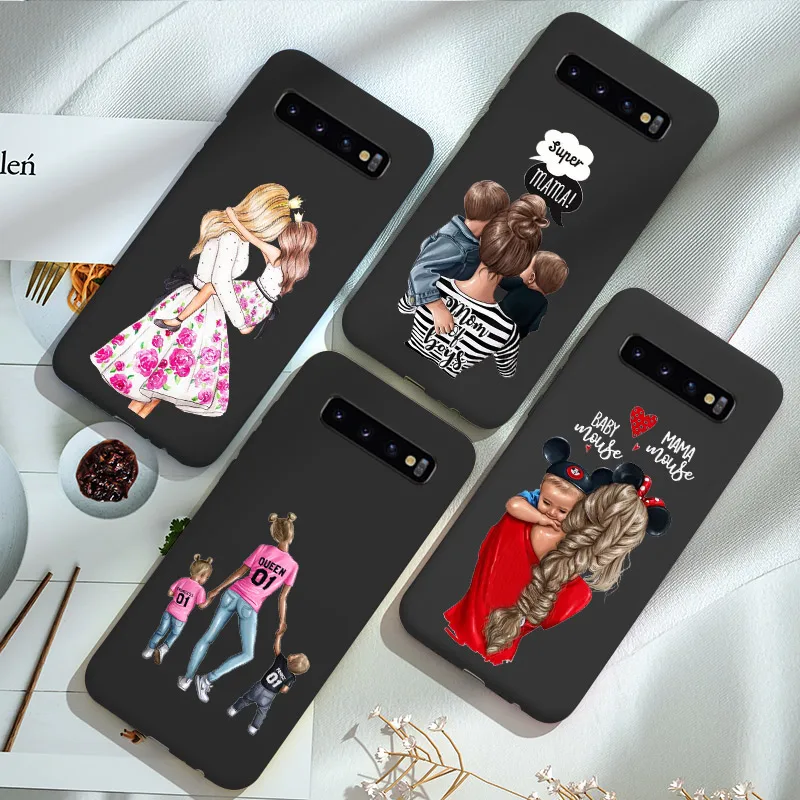 Чехол для Samsung Galaxy S10E S10 Plus Lite S8 S9 J3 2016 J5 2017 J7 J4 2018 j6 Черный силиконовый чехол Super Mama Bay