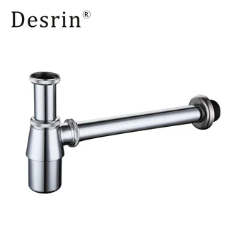 

Desrin New Arrival Promotions Brass Chrome Finish Bathroom Basin Sink Tap Round Style Bottle Waste Trap Drain P-trap