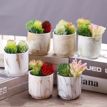 

Ceramic Flower Container Pot With Tray Green Plant Succulents Bonsai Planters Pots With Hole Home Office Desktop Plant Decor