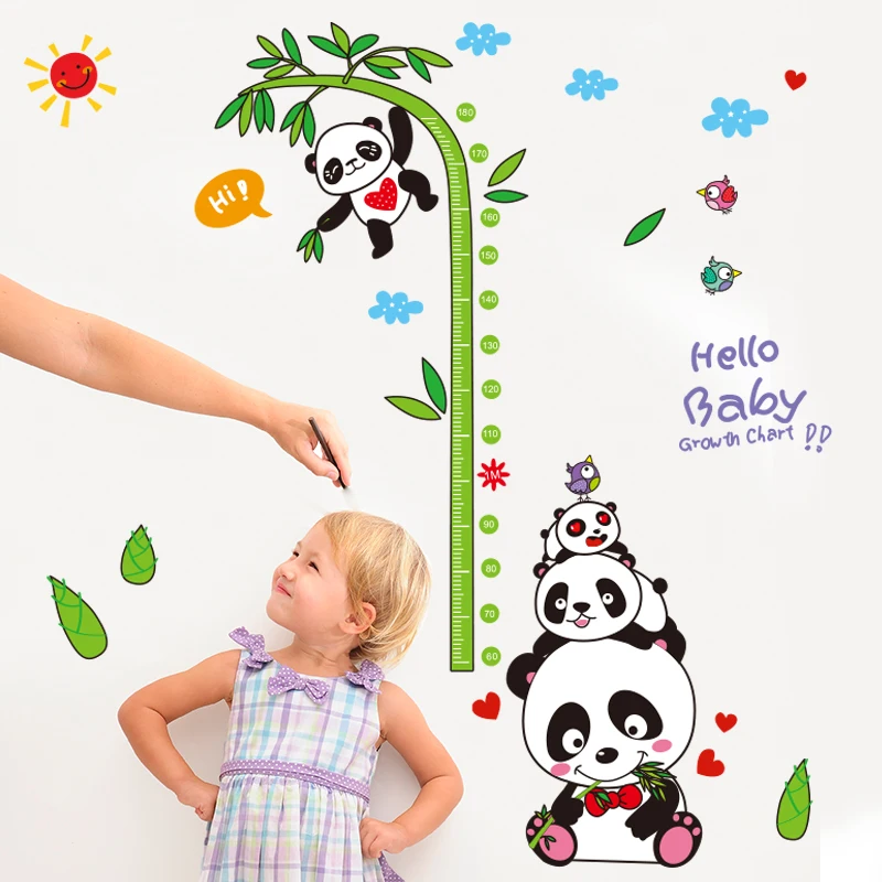 [SHIJUEHEZI] панда наклейка «бамбук» на стену DIY мультфильм роспись с животными наклейки для дома детская комната украшение для детской спальни