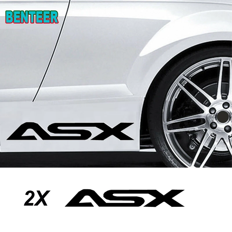 2 шт. автомобильный стикер для Mitsubishi Lancer Outlander ASX автомобильные аксессуары - Название цвета: 2pcs black 20cm long