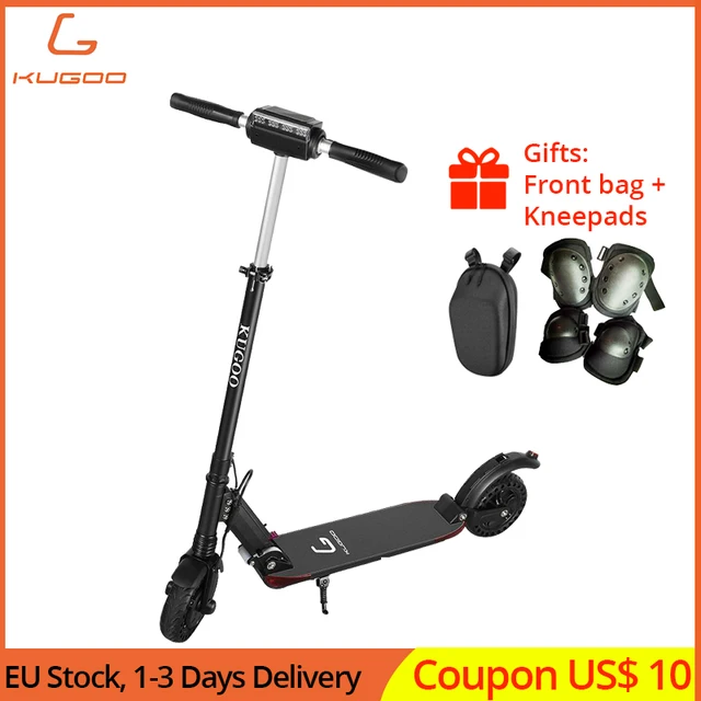 US $314.02 KUGOO S1 PRO Folding Electric Scooter 8 Inch Solid Honeycomb Explosionproof Tire 350W Motor LCD Di