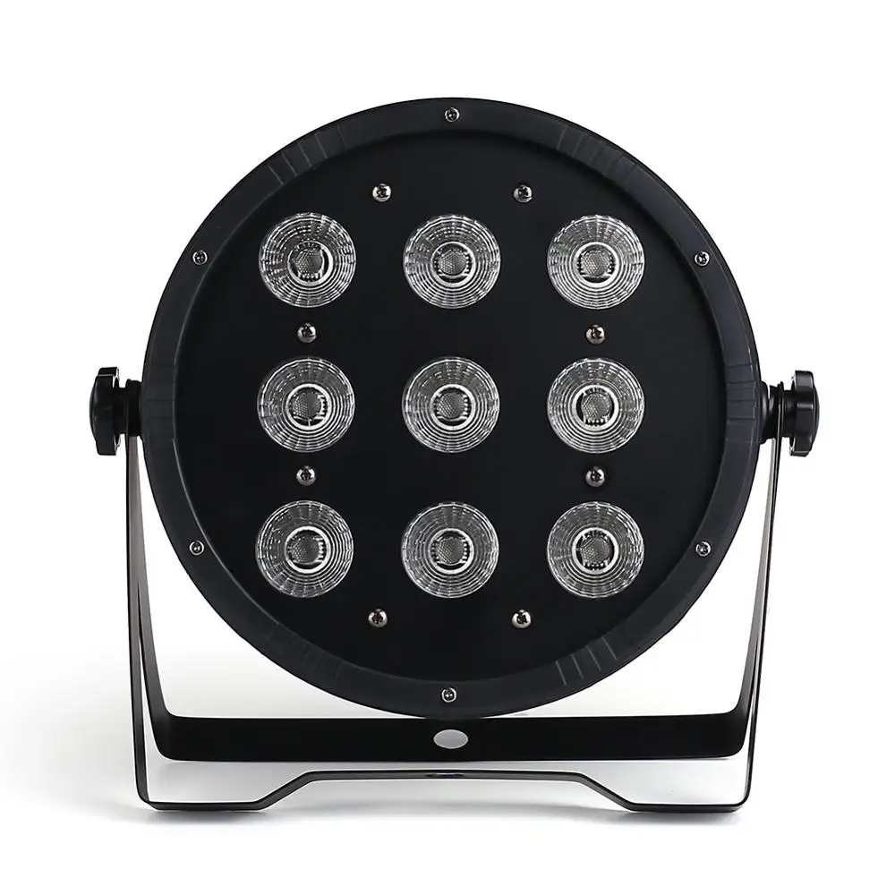 

9x18W led par light 6in1 RGBWA UV Led Stage Light LED Flat SlimPar dj lights With DMX512 Flat DJ Equipments Controller
