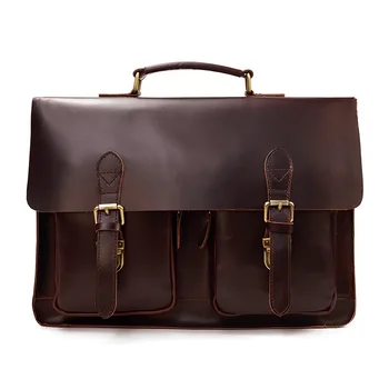

Vintage Mens Briefcase Leather Man Bag Genuine Leather Men Bags Messenger Bag Men Leather