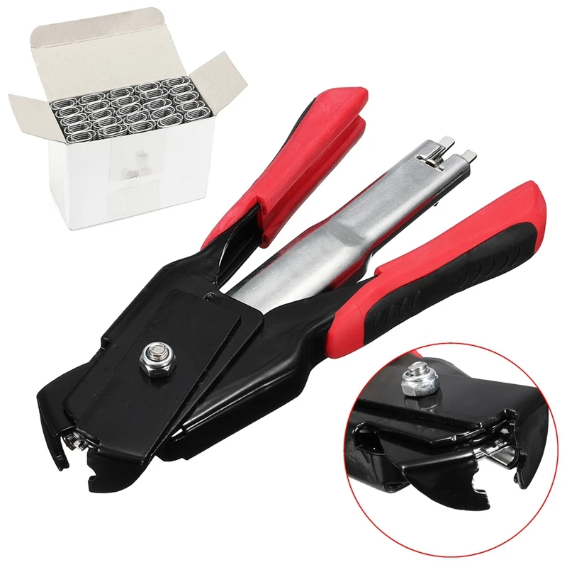 

C-Type Clip Nail Gun And 2500Pcs Nail Manual C-Type Pigsty Nail Gun Feed Fence Fencing Pliers Professional Practical Hand Tools