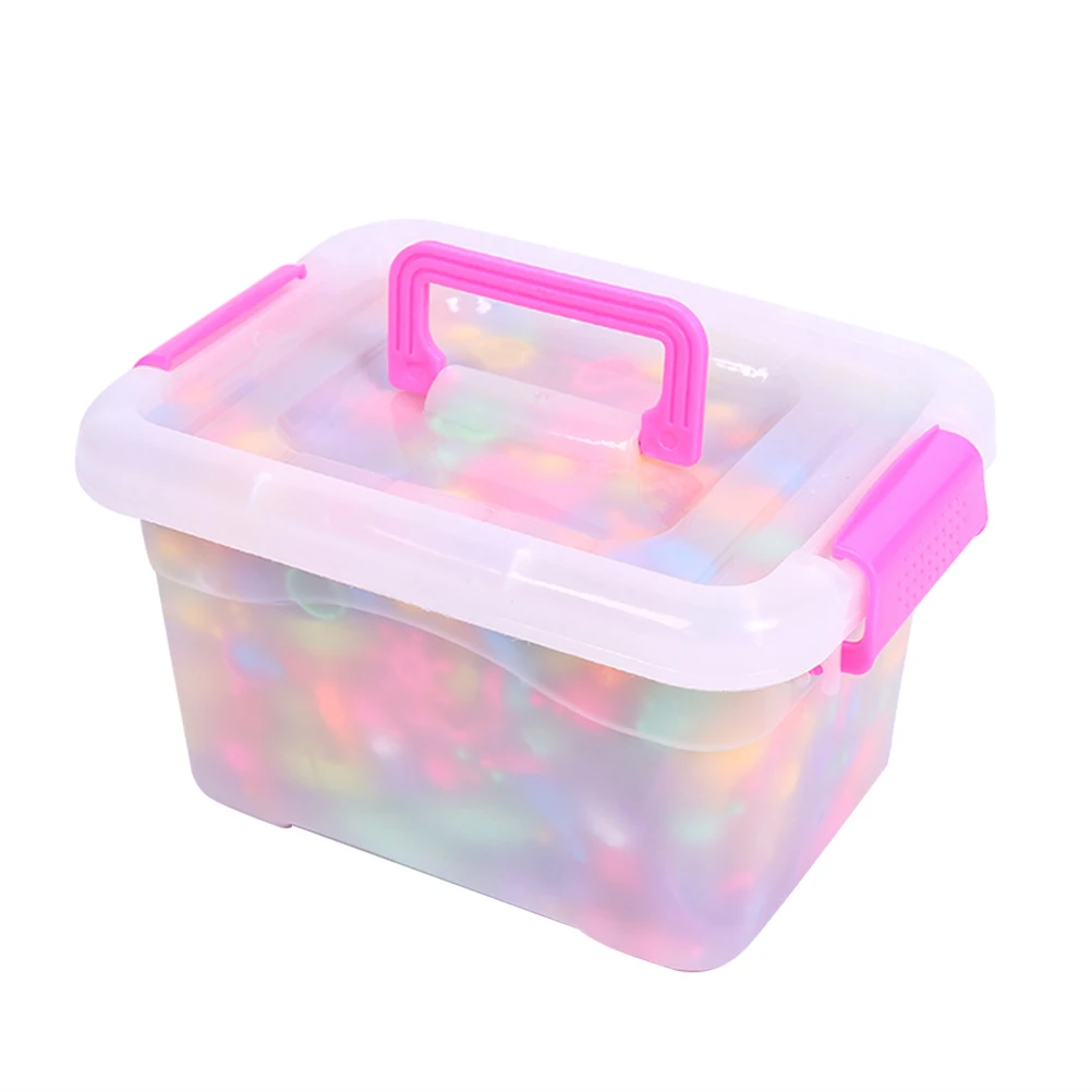 

1 Box Colorful Beads Educational Toys Children with Box Cordless Beads Toys Pop Beads Set for Necklace Making DIY