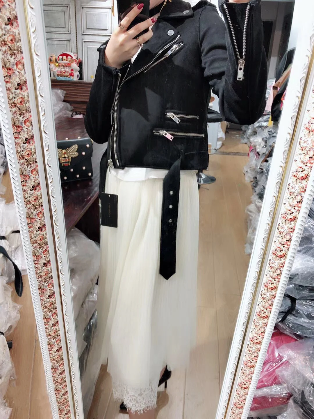 Women's Suede Jacket Korean New Joker Slim Jacket Female Student Motorcycle Faux Leather Coat Short Coats Autumn and Winter