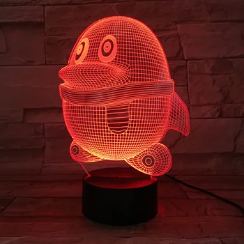 

Smart Phone Control Children Cute QQ Penguin Led Night Light Touch Sensor Lamp Bedroom Bright Base Bluetooth with Remote Light