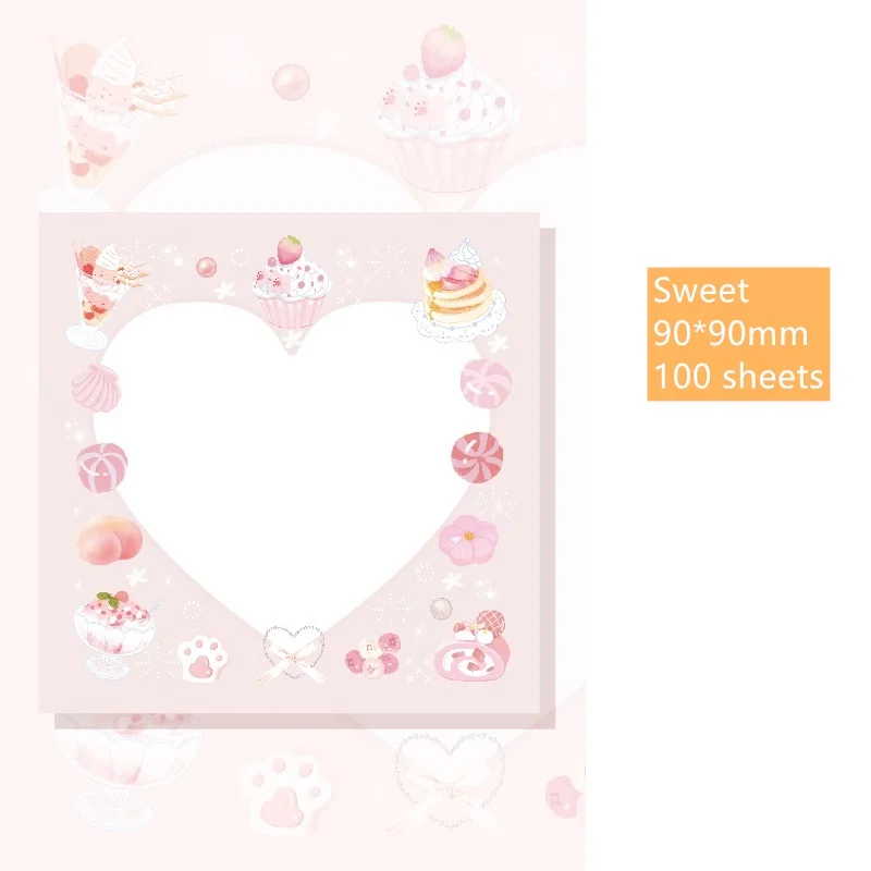 Sweet Сказочный мини-блокнот 100 листов блокнот для заметок Радужный цветок торт волшебный кролик планировщик книга журнал украшение школа F110 - Цвет: Sweet