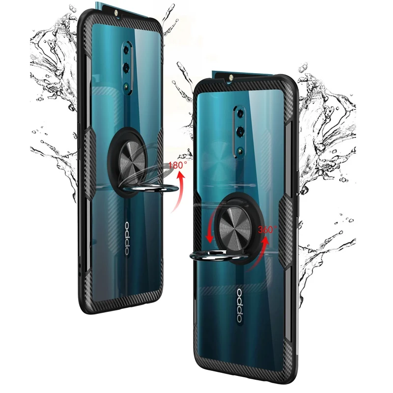 Прозрачный Акриловый чехол для телефона OPPO Reno, магнитный автомобильный держатель, задний чехол для OPPO Reno 10X Zoom F7 A3, противоударный чехол