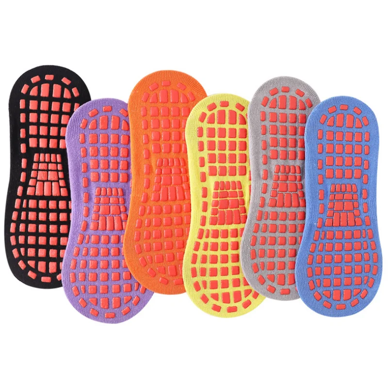 

New Baby Children Cotton Anti Skid Floor Socks Trampoline Socks Adult Comfortable Wear Non Slip Sports Yoga Socks Foot Massage