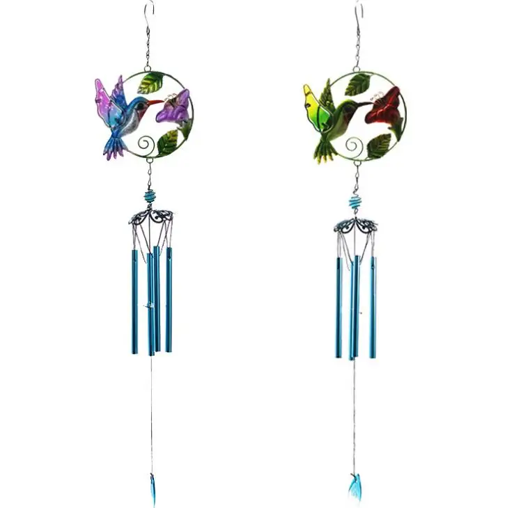 

Hummingbird Wind Chimes Garden Decoration Portable Metal Windbell Windchime for Indoor Outdoor Patio Balcony Decor PartyGift