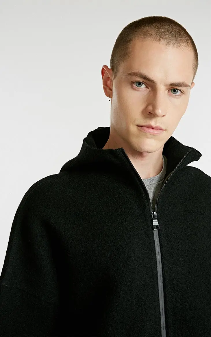 JackJones мужской досуг с капюшоном шерсть вязаный пальто куртка | 218327509