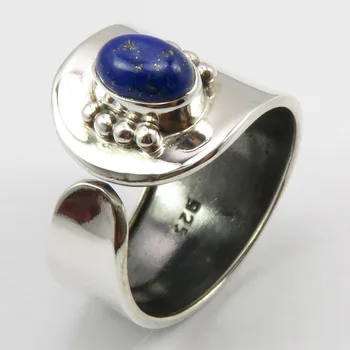 

Oval Lapis Lazuli Flexible Ring Size 6.5 Low Price