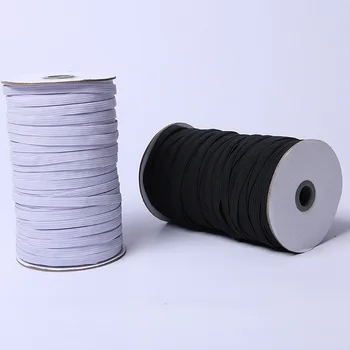 

3/6/10mm Wide Elastic Ribbon Spool Elastic Cord Sewing Band Flat Knitting Stretch Rope Sewing Fabric DIY Garment Accessories
